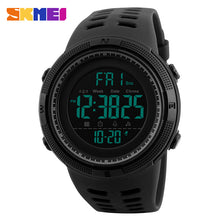 Load image into Gallery viewer, Free-Shipping Men Sports Watches Countdown Double Time Watch Alarm Chrono Digital Wristwatches 50M Waterproof Relogio Masculino 1251