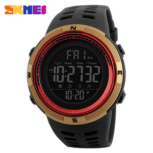 Free-Shipping Men Sports Watches Countdown Double Time Watch Alarm Chrono Digital Wristwatches 50M Waterproof Relogio Masculino 1251