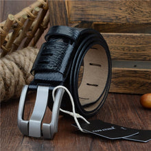 Load image into Gallery viewer, Free-Shipping COWATHER  QUALITY cow genuine luxury leather men belts for men strap male pin buckle BIG SIZE 100-130cm 3.8 width QSK001
