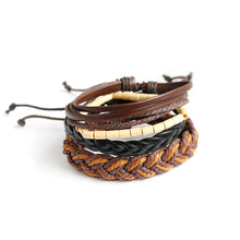 Load image into Gallery viewer, Free-Shipping Fashion Women Multilayer Handmade Wristband Leather Bracelet Bangle A