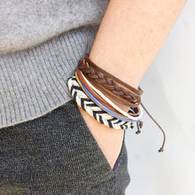 Load image into Gallery viewer, Free-Shipping Fashion Women Multilayer Handmade Wristband Leather Bracelet Bangle A
