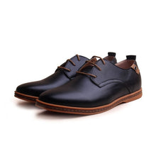 Load image into Gallery viewer, Free-Shipping 2018 Leather Casual Men Shoes Fashion Men Flats Round Toe Comfortable Office Men Dress Shoes Plus Size 38-48
