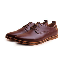 Load image into Gallery viewer, Free-Shipping 2018 Leather Casual Men Shoes Fashion Men Flats Round Toe Comfortable Office Men Dress Shoes Plus Size 38-48