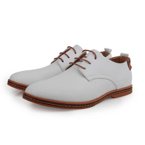 Free-Shipping 2018 Leather Casual Men Shoes Fashion Men Flats Round Toe Comfortable Office Men Dress Shoes Plus Size 38-48