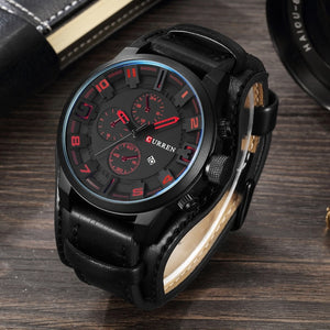 Free-Shipping CURREN Top Brand New Men Fashion Quartz Watches Men's Army Leather Sports Wrist Watch Male Military Date Clock Relogio Masculino