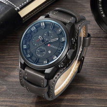 Load image into Gallery viewer, Free-Shipping CURREN Top Brand New Men Fashion Quartz Watches Men&#39;s Army Leather Sports Wrist Watch Male Military Date Clock Relogio Masculino