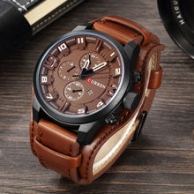 Load image into Gallery viewer, Free-Shipping CURREN Top Brand New Men Fashion Quartz Watches Men&#39;s Army Leather Sports Wrist Watch Male Military Date Clock Relogio Masculino