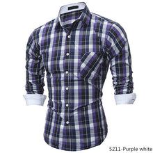 Load image into Gallery viewer, Free-Shipping JCCHENFS 2018 Fashion Brand Shirt For Men Classic Plaid Shirt Casual Men&#39;s Shirts Long Sleeve Social Dress blouse