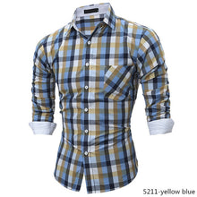 Load image into Gallery viewer, Free-Shipping JCCHENFS 2018 Fashion Brand Shirt For Men Classic Plaid Shirt Casual Men&#39;s Shirts Long Sleeve Social Dress blouse