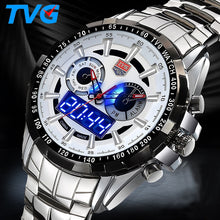 Load image into Gallery viewer, Free-Shipping Top brand Military Digital Sport Watches Men&#39;s stainless steel Quartz LED 3ATM Waterproof man Wristwatch Army Relogio Hombre