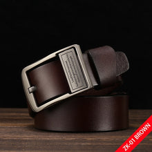 Load image into Gallery viewer, Free-Shipping [DWTS]belt male leather belt men male genuine leather strap luxury pin buckle belts for men