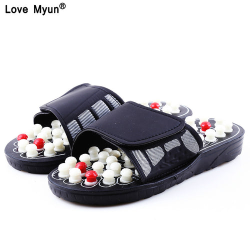 Free-Shipping Acupoint Massage Slippers Sandal For Men Feet Chinese Acupressure Therapy Medical Rotating Foot Massager Shoes Unisex 258