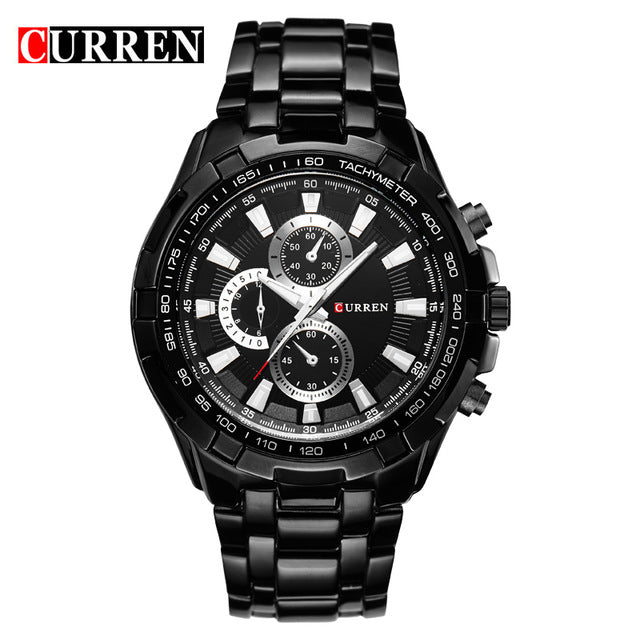 Free-Shipping 2018 Top Brand Luxury full steel Watch Men Business Casual quartz Wrist Watches Military Wristwatch waterproof Relogio SALE New